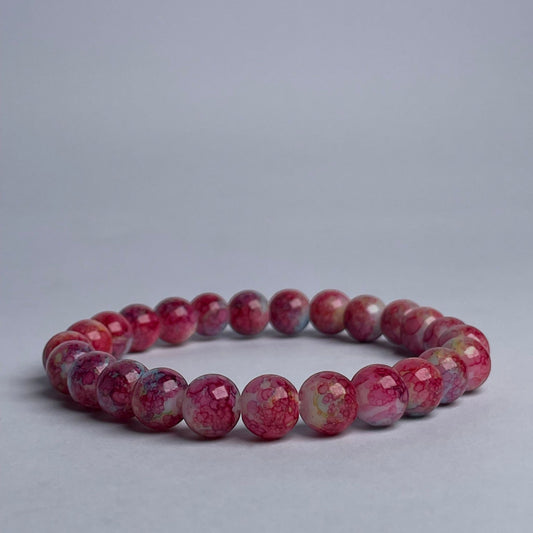 Peach Glow Bead Bracelet