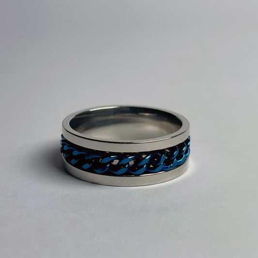 Onyx Blue Chain Ring