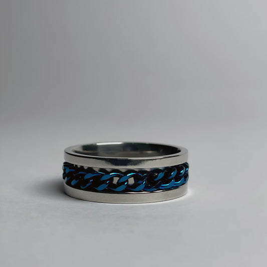 Onyx Blue Chain Ring